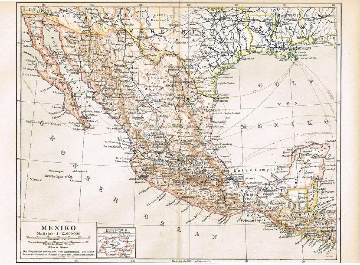 મેક્સિકો જૂના નકશો