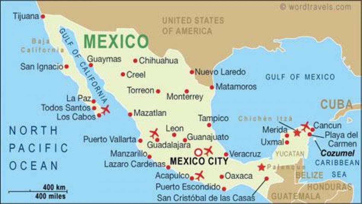 નકશો એરપોર્ટ મેક્સિકો માં