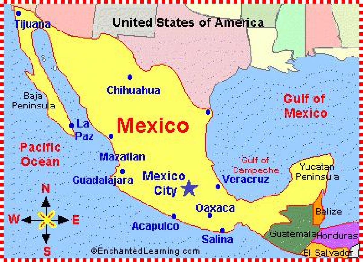 એક નકશો મેક્સિકો