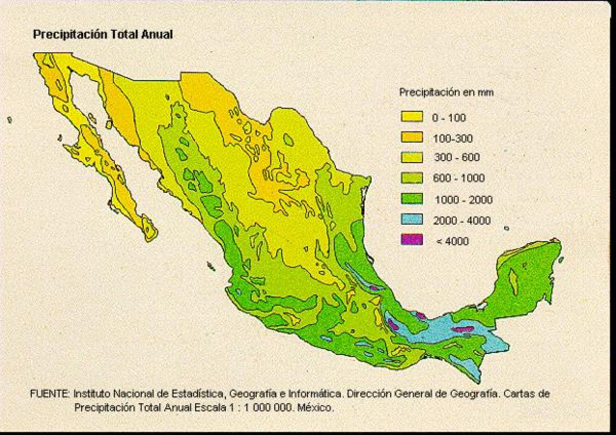 હવામાન નકશો માટે મેક્સિકો