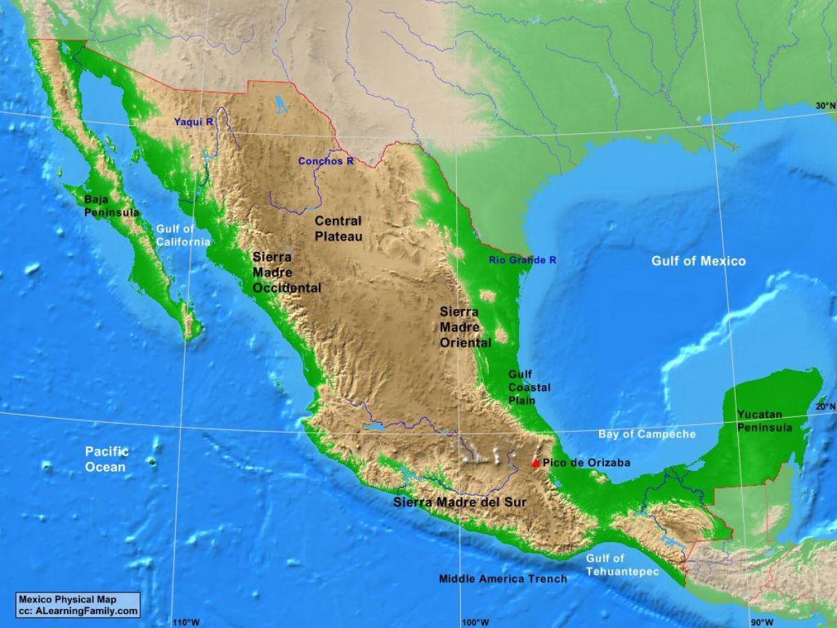 plateau મેક્સિકો નકશો