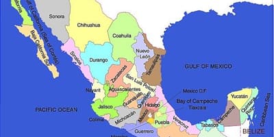 અમેરિકામાં મેક્સિકો નકશો