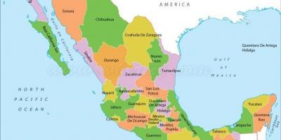 નકશો મેક્સિકો સ્ટેટ્સ