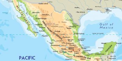 મેક્સિકો ભૌતિક નકશો