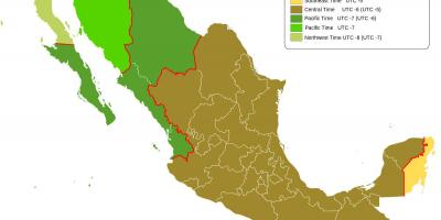 સમય ઝોન નકશો મેક્સિકો